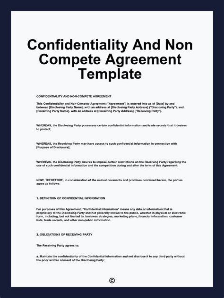 Are non-compete agreements confidential?