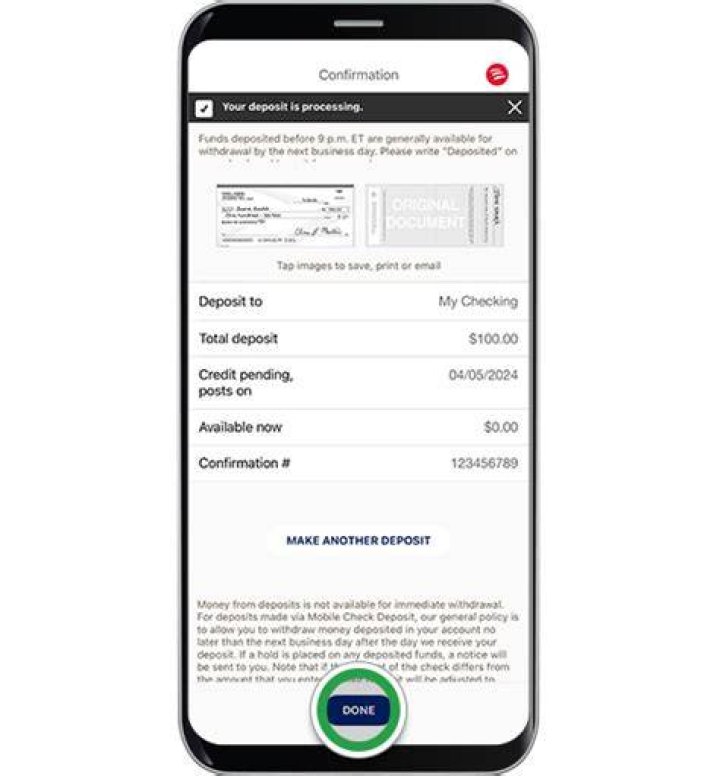 Do I need my card to deposit a check?