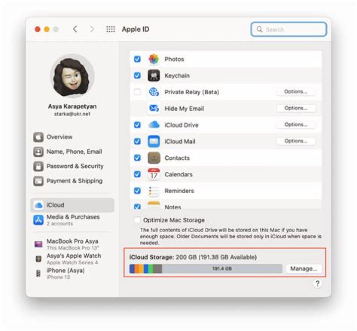 How do I access iCloud storage on Mac?
