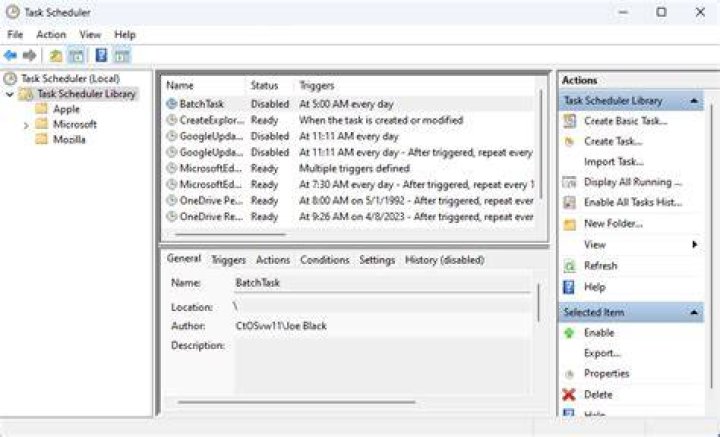 How do I copy files using Task Scheduler?