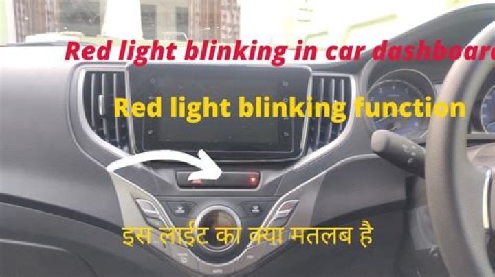 How do I turn off the blinking red light on my Baleno?