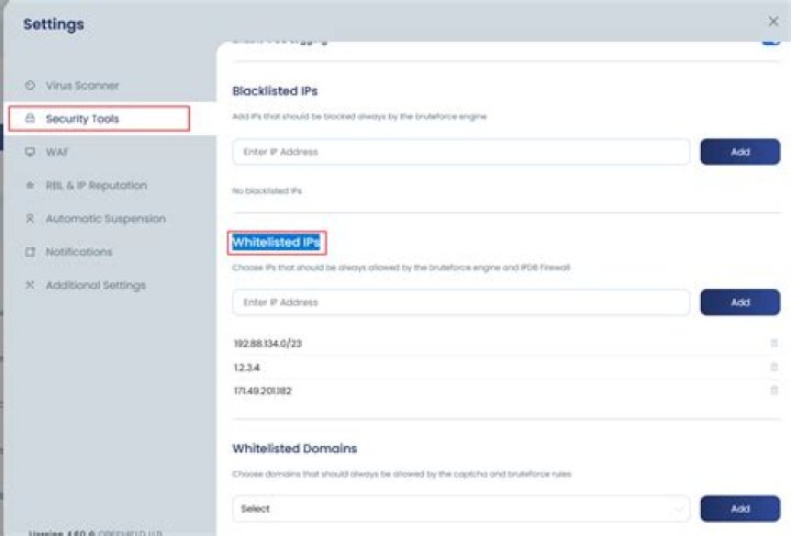How do I whitelist a sender?