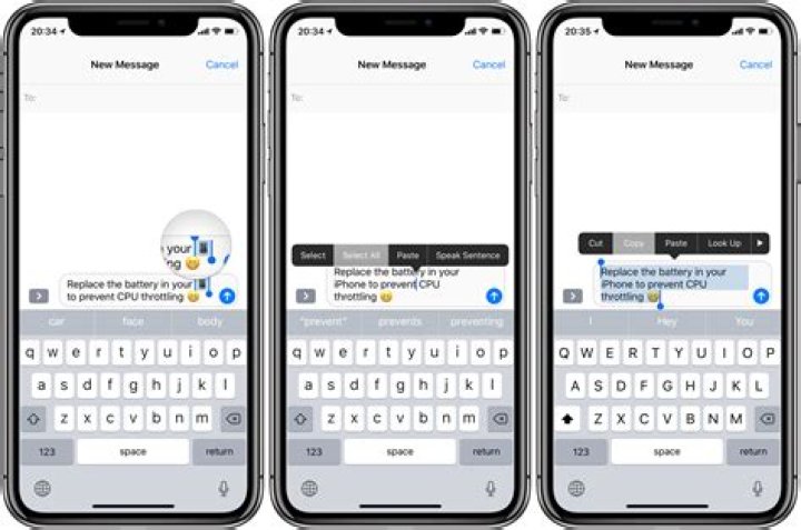 How do you copy and paste a text message on iPhone 7?
