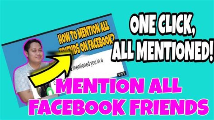 How do you mention friends on Facebook?