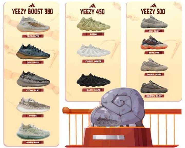 How many yeezy shoes are there?