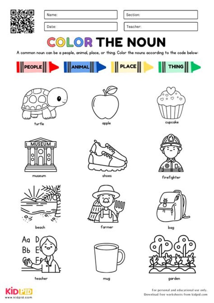Is a color a noun?