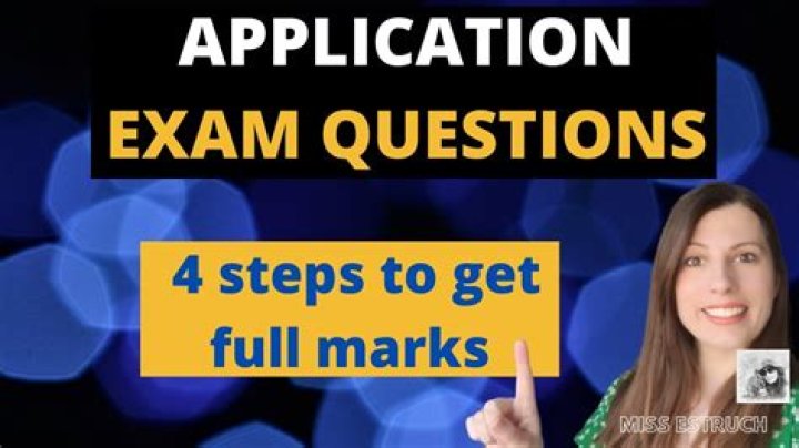 What are application questions on a test?