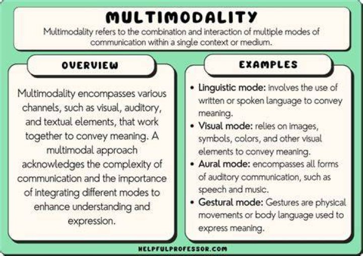 What are the types of multimodality?