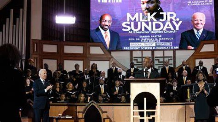 What did MLK Jr preach at Ebenezer Baptist Church?