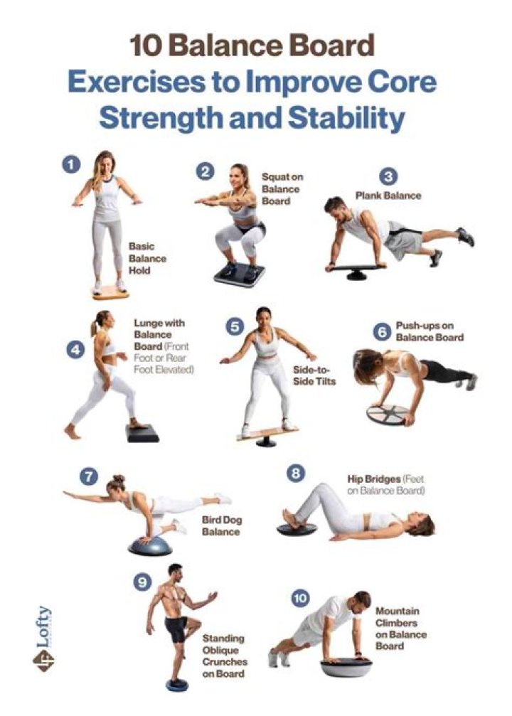 What exercises can you do on a balance board?