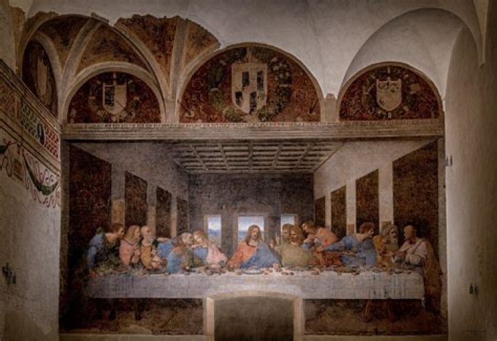 What is in the dining hall of the Santa Maria delle Grazie church in Milan Italy?